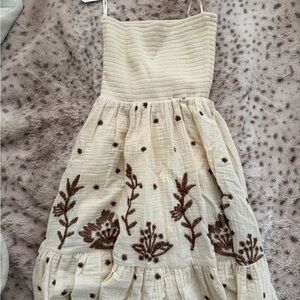 Altar'd State Cream and Brown women’s Dress